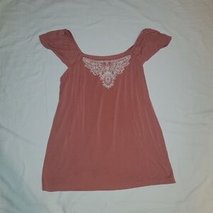 Loft top. Embroidered.